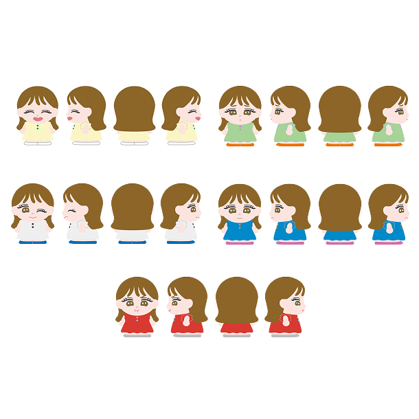 心と指にりとるめい人形（5色展開）